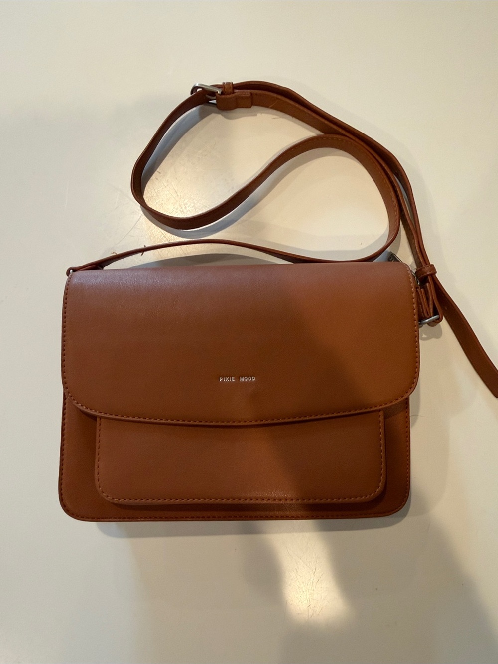 Pixie Mood Cognac Brown Crossbody Bag